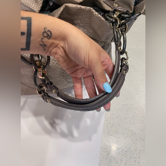 Coach Snakeskin Embossed Shoulder Bag GUC - Picture 3 of 12